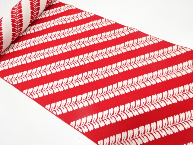 JAPANESE KIMONO / ANTIQUE BOLT FOR HASSUN OBI / WOVEN DOKKOFUJI PATTERN